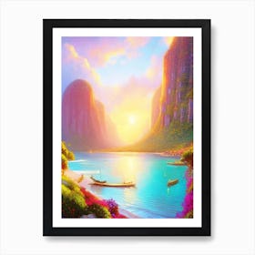 Morne Brabant Mauritius Landscape Art Print