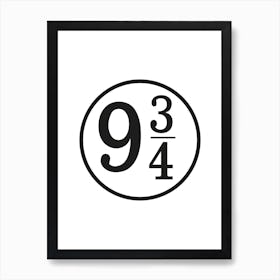 Harry Potter Style Platform 9 And 3 Quarters Art Print
