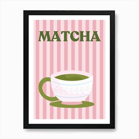 Matcha Pink & Green Poster Art Print