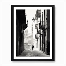 Palermo, Italy, Mediterranean Black And White Photography Analogue 2 Art Print