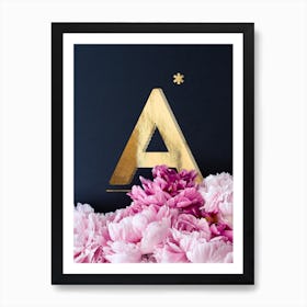 Flower Alphabet A Art Print