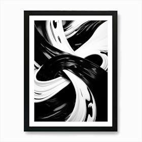 Infinity Abstract Black And White 3 Art Print