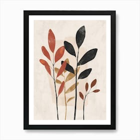 Zz Plant Minimalist Illustration 10 Art Print