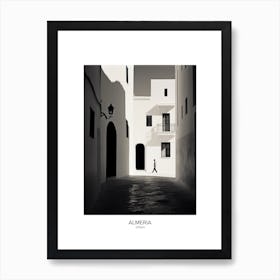 Poster Of Almeria, Spain, Black And White Analogue Photography 4 Art Print