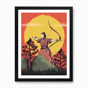 Female Samurai Onna Musha Illustration 13 Art Print