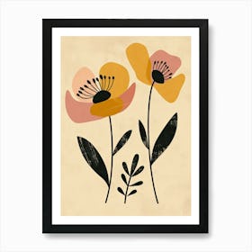 Tirana Flower Market Boho Minimalist Style Art Print