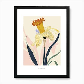 Colourful Flower Illustration Poster Daffodil 4 Art Print