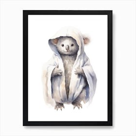 Baby Koala As A Jedi Watercolour 2 Art Print