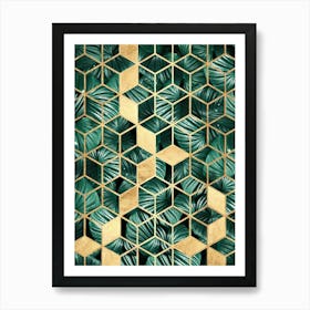 Geometric and botanical 3 Art Print