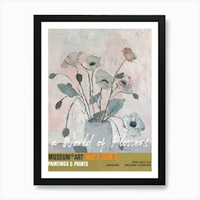 A World Of Flowers, Van Gogh Exhibition Poppy 3 Art Print