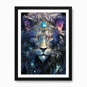 Space Lion Art Print