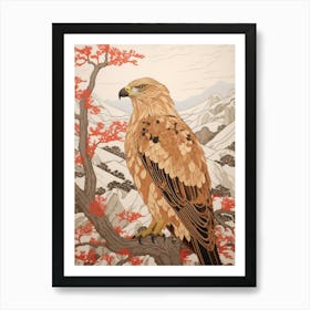 Bird Illustration Golden Eagle 4 Art Print