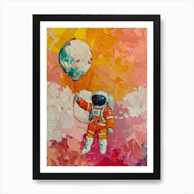 Astronaut With Balloon 2 Art Print