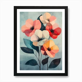 Abstract Flowers 22 Art Print