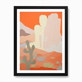Sonoran Desert   North America (Mexico And United States), Contemporary Abstract Illustration 2 Art Print