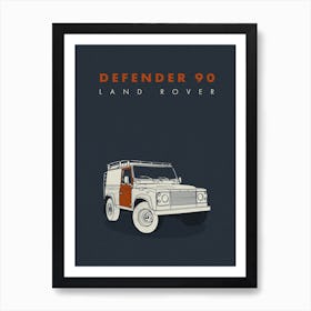 Defender Landrover Art Print