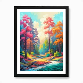 Forest Landscape Painting Art Print