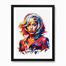 Lady Gaga 02 Portrait Music Icon Style WPAP Pop Art Art Print