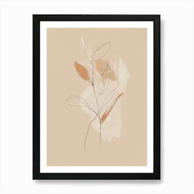 Hong Kong Botanical Garden Boho Line Art Art Print