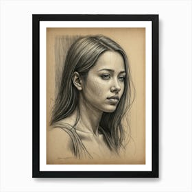 Portrait Of A Young Woman 13 Art Print