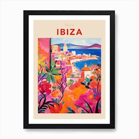 Ibiza Spain 5 Fauvist Travel Poster Art Print