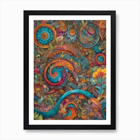 Swirls And Swirls 1 Art Print