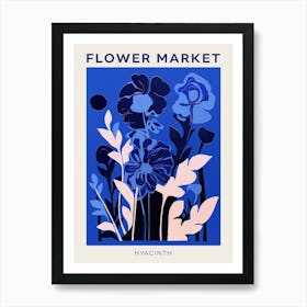 Blue Flower Market Poster Hyacinth 1 Art Print