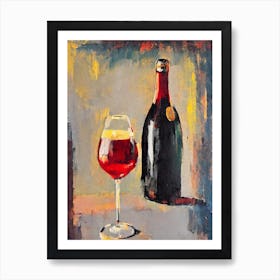 Lambrusco Oil Painting Cocktail Poster Art Print