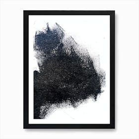 Black Ink Splatter. Abstract black paint background. Art Print