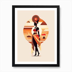 African Tribal Queen Art Print