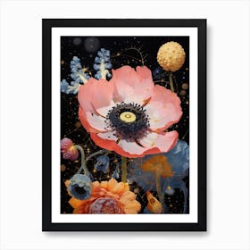 Surreal Florals Everlasting Flower 1 Flower Painting Art Print