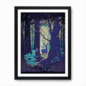 Deer In The Woods 1 Art Print