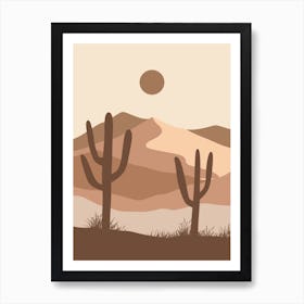 Cactus In The Desert 23 Art Print