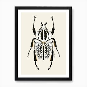 Black And White Beetle Art Print
