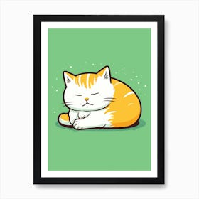 Cat Sleeping 1 Art Print
