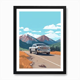 A Gmc Sierra In The The Great Alpine Road Australia 3 Art Print
