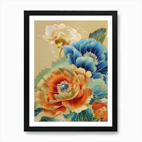 Japanese Flower Painting 5 Art Print