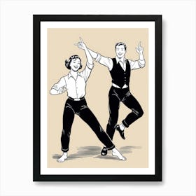 Couple Dancing Art Print