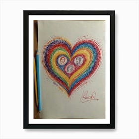 Rainbow Heart 2 Art Print