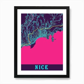 Nice Map Poster 1 Art Print