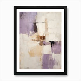 Purple And Brown Abstract Raw Painting 3 Art Print