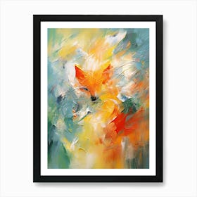Foxes Abstract Expressionism 4 Art Print