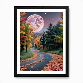 Autumn Road Art Print