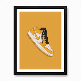 Sneakers Dunk Orange Art Print