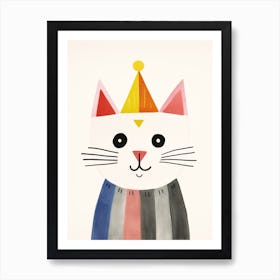 Little Cat 3 Wearing A Crown Art Print