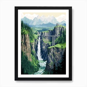 Snoqualmie Pass Retro Pop Art 9 Art Print