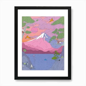 Fuji, Dreamy, Sunny Art Print