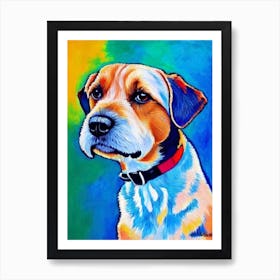 Border Terrier Fauvist Style Dog Art Print