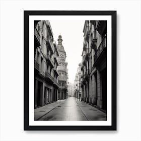 Santander, Spain, Black And White Old Photo 2 Art Print