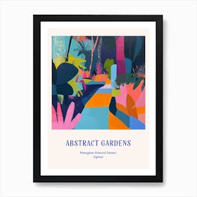 Colourful Gardens Birmingham Botanical Gardens 4 Blue Poster Art Print